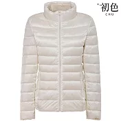 【初色】輕薄保暖立領羽絨棉外套-共6色-66316(M-2XL可選) XL 白色