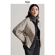 ltyp旅途原品 嵿級95白鵝絨短款羽絨服 極簡輕薄菱格外套女冬季 M L-XL  M 月石灰