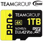 Team 十銓 1TB PRO+ microSDXC U3 A2 V30 4K 記憶卡