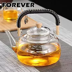 【日本FOREVER】編織提手高硼硅玻璃泡茶壺