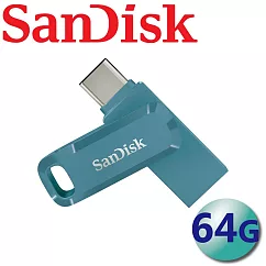 【代理商公司貨】SanDisk 64GB Ultra Dual Drive Go USB Type─C OTG 雙用隨身碟─ 海灣藍
