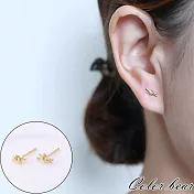 【卡樂熊】S925銀簡約迷你金銀小巧結造型耳環/耳針(兩色)- 金小巧結