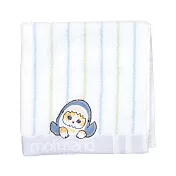 【Towel Museum】日本mofufand貓咪 無撚柔軟純棉方巾 ‧ 藍