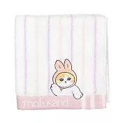 【Towel Museum】日本mofufand貓咪 無撚柔軟純棉方巾 ‧ 粉