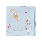 【Towel Museum】日本mofusand貓咪冰淇淋 柔軟純棉萬用手巾 ‧ 藍