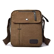 O-ni O-ni新款精選優質加厚帆布休閒時尚多功能實用輕旅行男包(bag-6027) 咖啡色