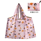 【JP生活館 】可折疊大容量購物袋環保袋   * 粉色貓咪