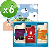 【正官庄】日日蔘活禮盒(野櫻莓TW*3包+ MACA*3包+葉黃素*3包)X6盒