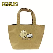 【日本正版授權】史努比 帆布手提袋 便當袋/午餐袋 Snoopy/PEANUTS