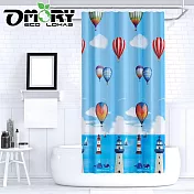 【OMORY】簡約PEVA防水浴簾180x180cm- 熱氣球