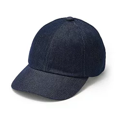 【MUJI 無印良品】吉貝木棉混棒球帽55─59cm 靛藍