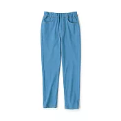【MUJI 無印良品】兒童棉混針織丹寧感緊身褲 130 淺藍