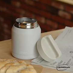 【THERMOcafe凱菲】不鏽鋼真空食物罐650ml(TCHF─650─LGY) 凝脂灰