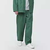 【MUJI 無印良品】男吉貝木棉混工作褲 L 深綠
