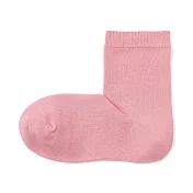 【MUJI 無印良品】女棉混足口柔軟舒適直角短襪23-25cm 淺粉