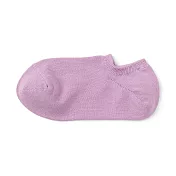 【MUJI 無印良品】女棉混淺口直角襪23-25cm 淺紫