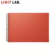 LIHIT LAB N-2675 A5E橫式網點活頁筆記本(MUTUAL) 桔紅色