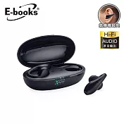 E-books SS54 高音質耳夾氣傳導電量顯示真無線藍牙5.3耳機 黑