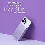 【PhotoFast】Mag Slim超薄磁吸無線行動電源 5000mAh 微光紫
