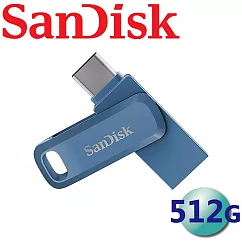 【代理商公司貨】SanDisk 512GB Ultra Dual Drive Go USB Type─C OTG 雙用隨身碟─靛藍