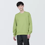 【MUJI 無印良品】男二重織圓領衫 M 淺綠