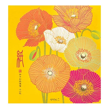 MIDORI JAPANWORKS日本名藝系列(春季) 便箋-絹印罌粟花