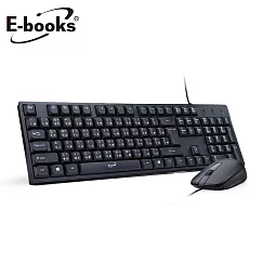 E─books Z12 有線鍵盤滑鼠組 黑