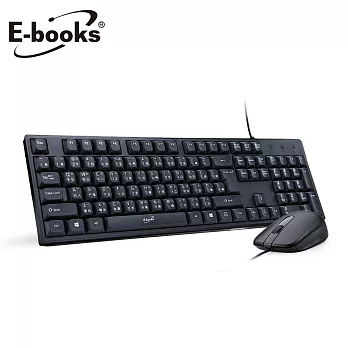 E-books Z12 有線鍵盤滑鼠組 黑