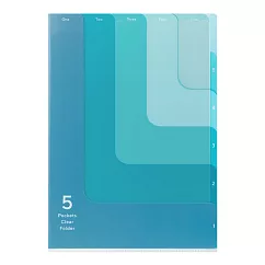 MIDORI 5層資料夾─ 藍