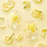 【Toyo Sasaki】Fresh fruits 檸檬玻璃杯380ml 2入禮盒
