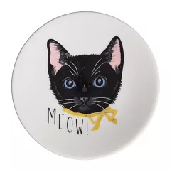【小倉陶器】MEOW 可愛貓咪陶瓷小皿10cm ‧ 黑貓