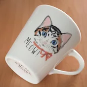 【小倉陶器】MEOW 可愛貓咪陶瓷馬克杯310ml ‧ 三花貓
