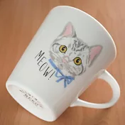【小倉陶器】MEOW 可愛貓咪陶瓷馬克杯310ml ‧ 虎斑貓