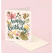 【 Clap Clap 】Tropical Plants Birthday Card - Cream 生日卡 #GB22