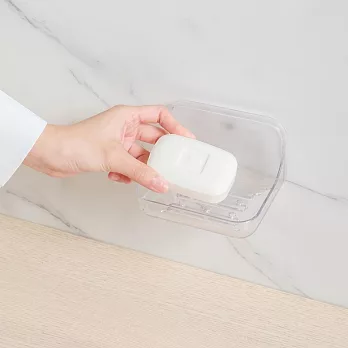 UdiLife hold掛 可瀝水肥皂架 無痕壁掛透明香皂架