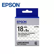 EPSON LK-5TBJ C53S655425標籤帶(消光霧面18mm)透明黑