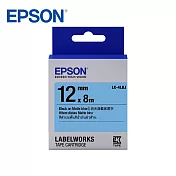 EPSON LK-4LBJ C53S654492標籤帶(消光霧面12mm)淺藍黑