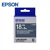 EPSON LK-5HWJ C53S655432標籤帶(消光霧面18mm)海軍藍白