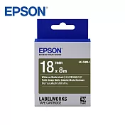 EPSON LK-5QWJ C53S655434標籤帶(消光霧面18mm)軍綠白