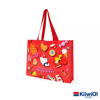 Hello Kitty x Kiiwi O! 聯名款．50週年限定 大容量萬用編織袋  美夢成真