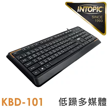 INTOPIC 廣鼎 低噪多媒體有線鍵盤(KBD-101)