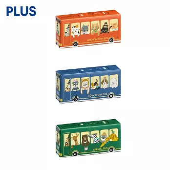 (3款1包)PLUS限量紙製立可貼 動物巴士