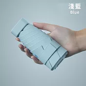 【好拾選物】UPF50+ 迷你折疊傘/黑膠遮陽傘/防曬/輕量 -淺藍