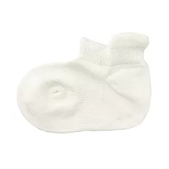 【MUJI 無印良品】幼兒棉混淺口直角襪11─15cm 柔白