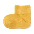 【MUJI 無印良品】兒童棉混直角短襪15-19cm 黃色