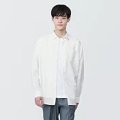 【MUJI 無印良品】男大麻混長袖襯衫 XL 白色