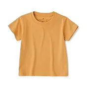 【MUJI 無印良品】幼兒棉混聚酯纖維容易穿脫圓領短袖T恤 80 芥黃