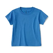 【MUJI 無印良品】幼兒棉混聚酯纖維容易穿脫圓領短袖T恤 80 煙燻藍
