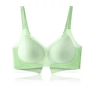 【KISSDIAMOND】裸感空氣杯無鋼圈內衣(KDW-8561) XL 牛油果綠