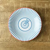 【Yamani】美濃燒｜和紋 陶瓷淺盤16cm ‧ 矢羽根